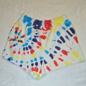 DSG Red Yellow Blue Tie Dye Athletic Shorts Size Medium